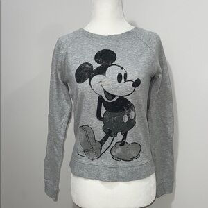 Disney MNG Jeans Women's Heather Gray Mickey Mouse Sweater | Size XXS